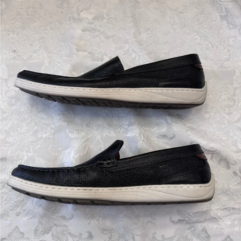 Johnston & Murphy 12M Black Leather Memory Foam Loafer Driving Moccasins Comfort